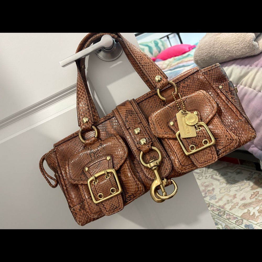 Coach 65th Edition Mandy Python Bag - Picture 4 of 6